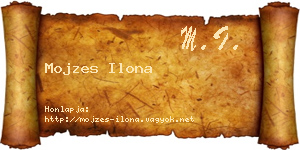 Mojzes Ilona névjegykártya