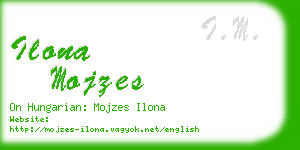 ilona mojzes business card